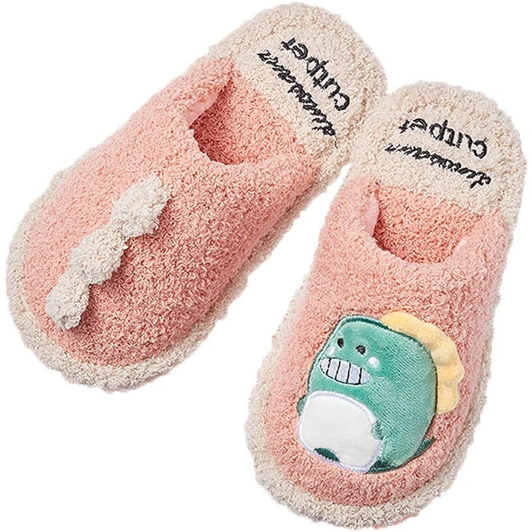 Kids Dinosaur Slippers Girls Boys Slippers Memory Foam Comfy House