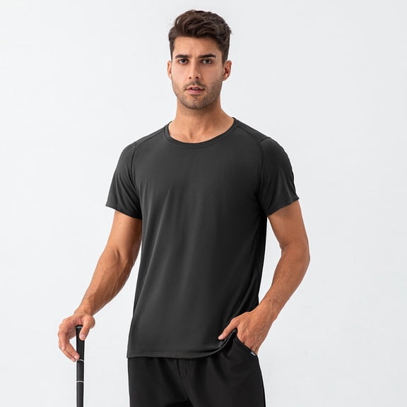 Men Summer Breathable Lightweight T-Shirt Quick Dry Fitness Running Sports Tops