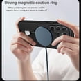 thumbnail image 2 of For Samsung Galaxy A17 5G Case with Tempered Glass Screen Protector, Magnetic Cover Compatible with Mag Safe Sleek Carbon Fiber Case for Women Men, Purple, 2 of 7
