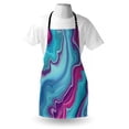 thumbnail image 3 of Marble Apron Abstract Color Formation Wavy Aqua Pink Lines Agate Slab Mineral Layers Geographic, Unisex Kitchen Bib Apron with Adjustable Neck for Cooking Baking Gardening, Aqua Pink, by Ambesonne, 3 of 3