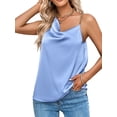 thumbnail image 2 of Coduop Women's Sleeveless V Neck Wrap Cami Tank Top with Chain Strap Tee, 2 of 7