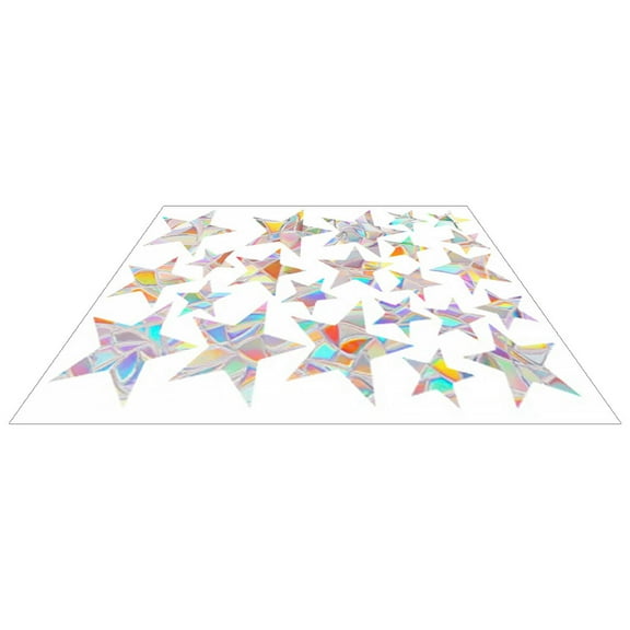 GOOHOCHY Decorative Window Film Prism Cling For Conference Room Rainbow Effect 1Pcs 11.4X8.7X0.04In