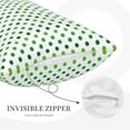 thumbnail image 3 of Bingfone Green polka dots Standard Size Pillowcase, Long Staple Pure Cotton Envelope Closure Pillow Cover-16"x24", 3 of 6