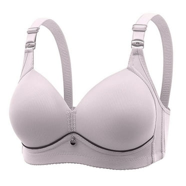 Ruimatai Women's Front Closure Bra Wireless Plus Size Comfortable Support Side Coverage Everyday T-Shirt Underwear Soft Stretch Full Coverage Non-Padded