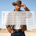 thumbnail image 3 of Homenesgenics Jackets for Men Dress Western-Style Fall Zipper Outerwear Brown XXS, 3 of 9