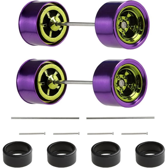 1 Set Deluxe 1-64-Wheels-Tires for 1/64 Scale Model-Toy-Cars, Vehicle-Parts Compatible with many brands 1:64-Scale-Model-Cars