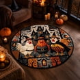 thumbnail image 3 of Halloween Round Area Rug 24in Washable Small Circle Rugs for Kitchen Entryway, Fall Horror Spooky Chicken Ghost Non-Slip Carpet Floor Mats Indoor Outdoor Carpet Runner Aesthetic Home Decor, 3 of 3