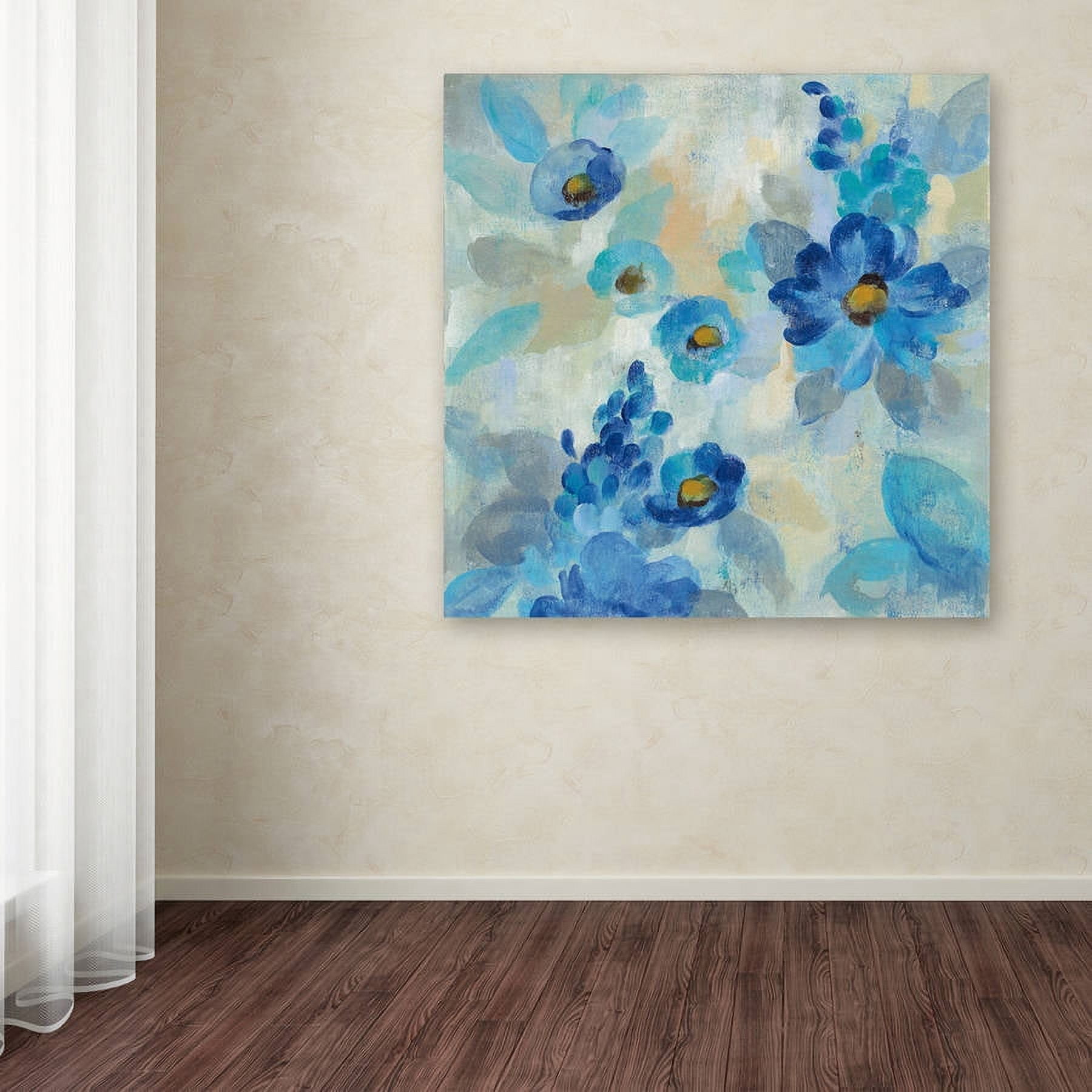 Trademark Fine Art "Blue Flowers Whisper III" Canvas Art by Silvia Vassileva