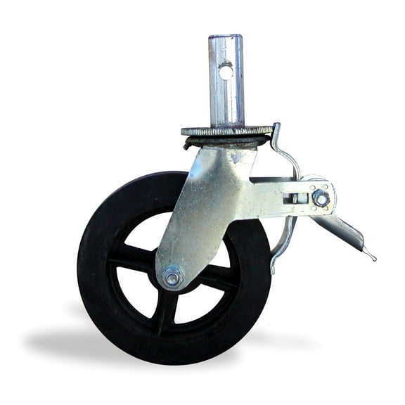 8 in. Caster with Foot Brake 2000 lb. Load Capacity (4-Pieces)