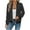 Black B, variant on Women's Coats Plaid Long Sleeve Zip Up Jackets Lightweight Casual Cropped Outerwear 2025 Fall Fashion Clothes Black XL
