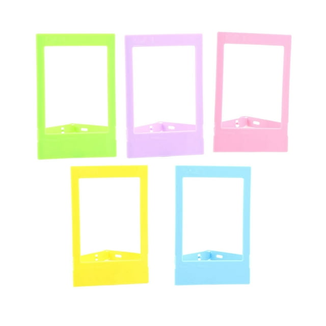 5pcs Colorful Photo Frame Mini DIY Picture Frame Household Art Decor Photo Accessary Compatible for (9x5.7x0.7cm)