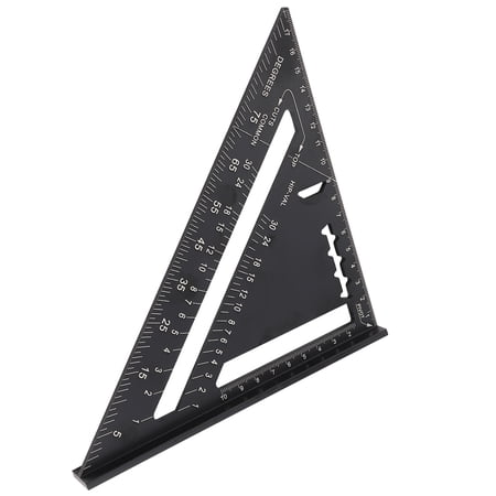 Suodoka 7 Inch Metric Aluminum Alloy Black Oxidation Roofing Triangle Angle Protractor