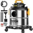 thumbnail image 1 of VEVOR Stainless Steel Wet Dry Shop Vacuum, 5.5 Gallon 6 Peak HP Wet/Dry Vac, Powerful Suction with Blower Function w/ Attachment 2-in-1 Crevice Nozzle, 1 of 9