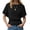 Black, variant on Solid Color Women Batwing Sleeve Loose Casual Knit Sweater Tops