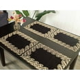 thumbnail image 6 of Placemats Set of 4 for European Dining Table, Table Placemats, Rectangular PVC Vinyl, 12x18 Inches - Black Gold, 6 of 8