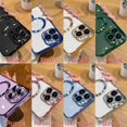 thumbnail image 1 of Funda Carga Inalámbrica Magnética Magsafe Para iPhone 14 Plus 13 12 11 Pro Max Case Lujo Plating Transparente Protector Lente De Câmera Carcasa, 1 of 4