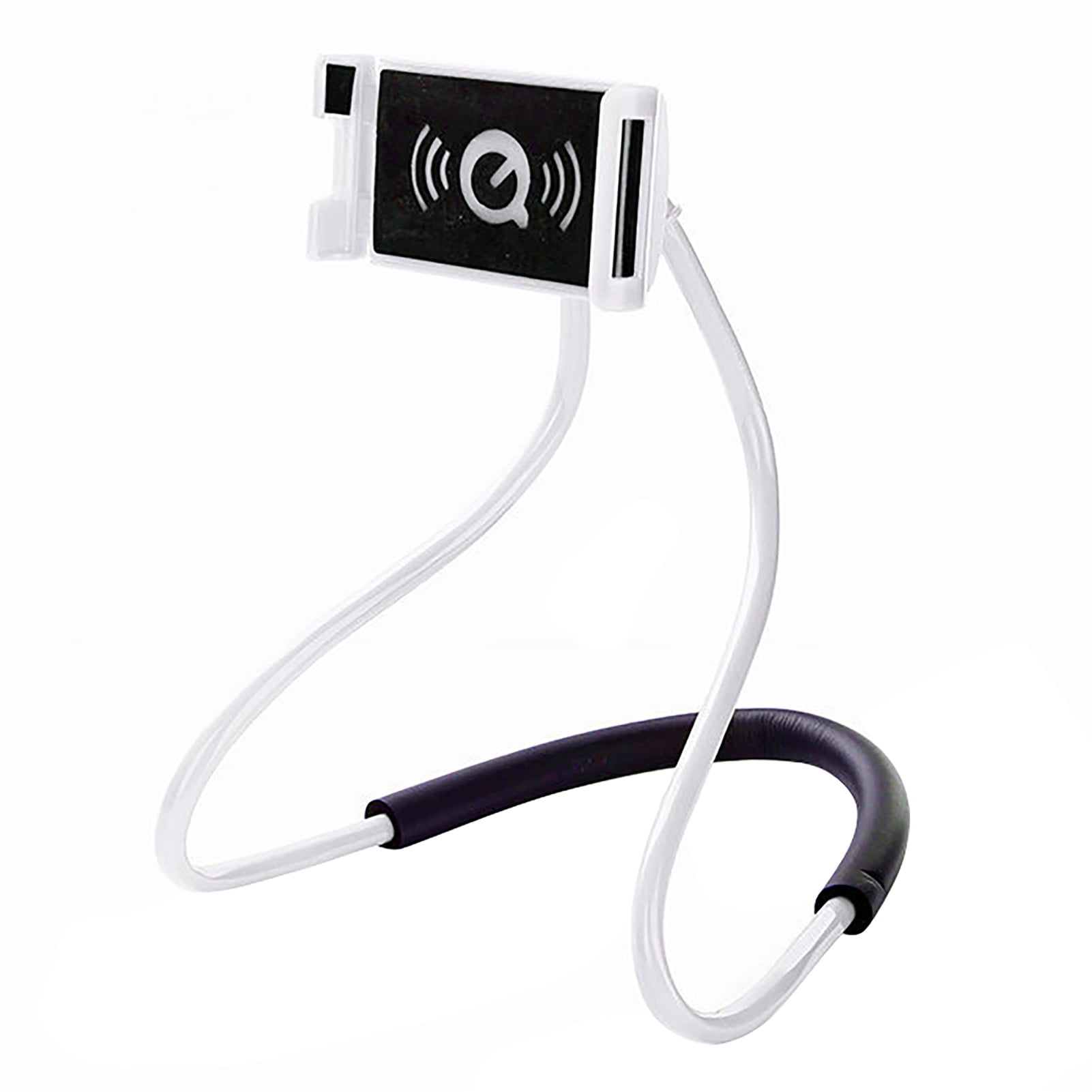 Phone Stand 360 Degree Rotation Lightweight Neckband Flexible Phone Lazy Bracket for Watching TV,White