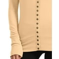 thumbnail image 5 of J. METHOD Women's Snap Button Cardigan Long Sleeve Knit Ribbed Sweater NEWJ181 Sand 2X, 5 of 5