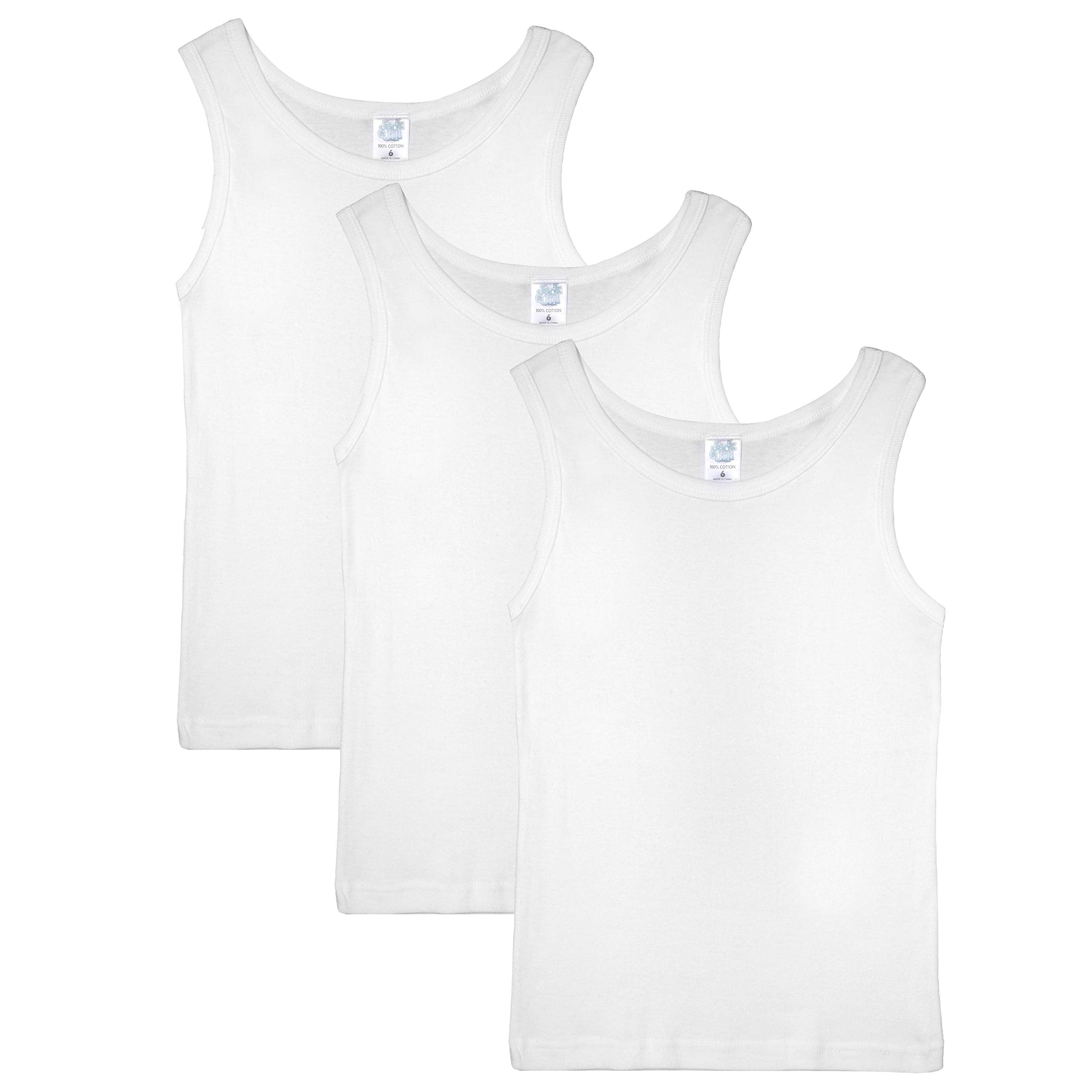 Jill and Jack Sleeve Less Undershirts for Boys Smooth Seamless Feel
