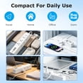 thumbnail image 4 of RONY 5ft Surge Protector Power Strip, 9 AC Outlets and 5 USB Ports, Extension Cord for Home Office Dorm Travel, White, 4 of 8