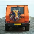 thumbnail image 6 of Rateoe Colorful Daisy Sunflower Cow Pattern Tire Cover Wheel Protectors Weatherproof Wheel Covers Universal Fit for Trailer Rv SUV Truck Camper Travel Trailers Accessories-15 inch, 6 of 6