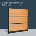 thumbnail image 3 of Luxor Beechwood Aesthetic Modular Wall Room Divider System - 70" W x 70" H, Freestanding, 3 of 7