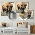 thumbnail image 4 of Designart "Buffalo Majesty Rulers of the Plains" Animals Metal Wall Art, 4 of 5