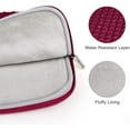 thumbnail image 5 of RAINYEAR 15.6 Inch Laptop Sleeve Diamond Foam Shock Resistant Neoprene Padded Case Fluffy Lining Zipper Cover Carrying Bag Compatible with 15.6" Notebook Computer Chromebook(Red), 5 of 7