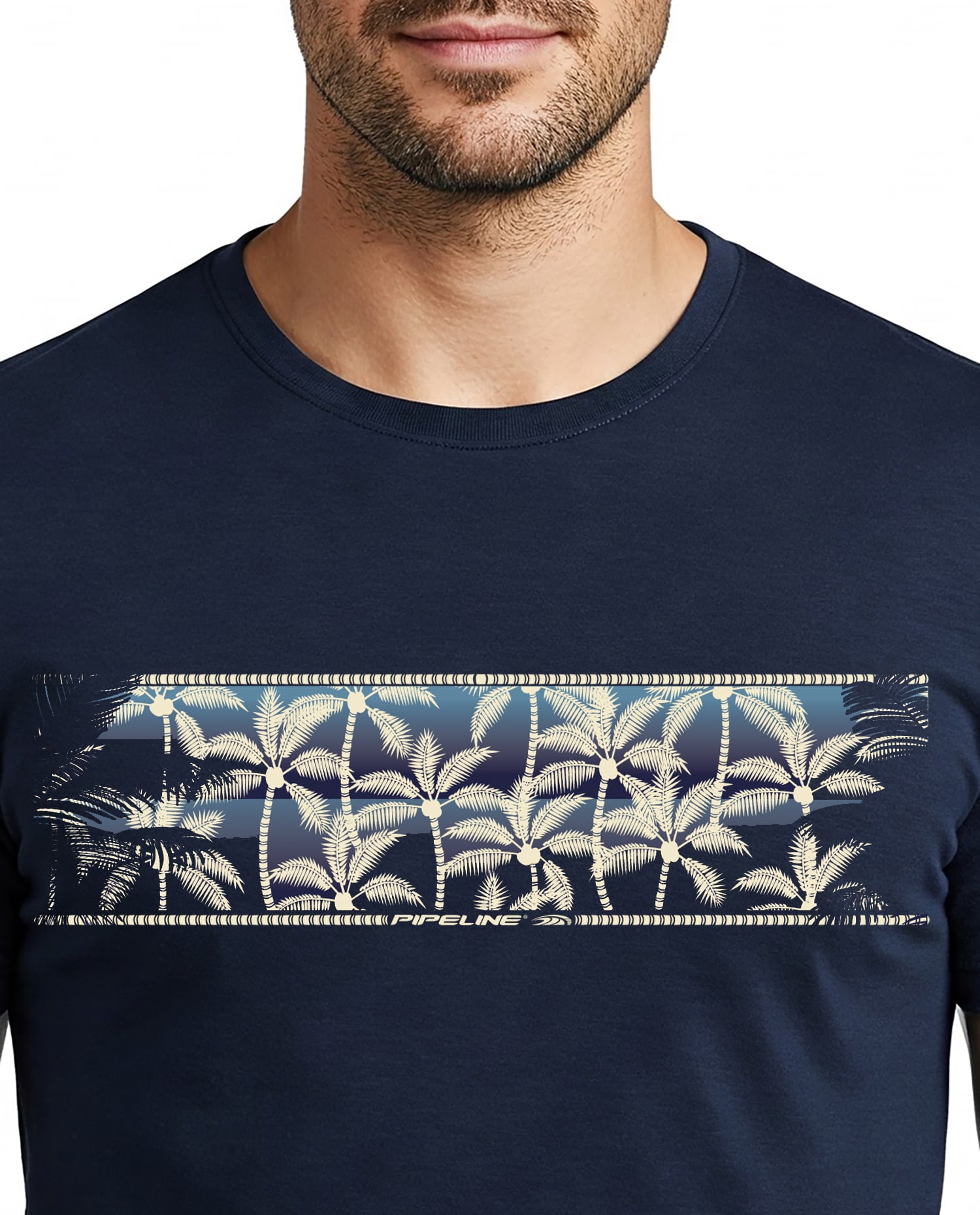 Pipeline Men's Father’s Day Palm Haven Print Short Sleeve Cotton Crew Neck T-shirt