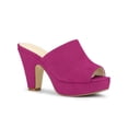 thumbnail image 1 of BLISSFUL STEP Chaussures pour Femmes Sandales à Talon Bloc à Plateforme Épaisse à Bout Ouvert Rose Vif 10, 1 of 7