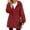 Red, variant on yuCgh Women's Warm Casual Fashion Thick Checkered Plush Mid-Length Hooded Cardigan Coat with Elegant Button and Zipper for Comfortable Style,Blue L