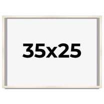 35x25 Frame White Wheat Solid Wood Picture Frame | Moulding Width 0.75 Inches | Interior Depth 0.5