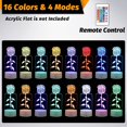 thumbnail image 5 of 6 Pieces 3D Night LED Light Lamp Base 16 Colors LED Light Display Base with Remote Control and USB Cable, Christmas Decorative Light Lamp Base for Acrylic for Restaurant Room Shop (White), 5 of 5