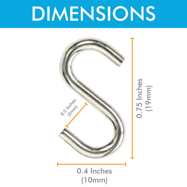  S-Hooks - Various Pack Sizes and Dimensions Available :  Industrial & Scientific