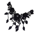 thumbnail image 1 of simhoa Black Embroidery Floral Lace Applique Decorated Lace Neckline Collar Sewing, 1 of 8