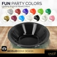 thumbnail image 6 of SparkSettings Plastic Bowls Disposable, Black Plastic Cereal Bowls, 12 Oz Small Plastic Bowls for Serving Popcorn, Soup, Salad, Party Supplies, Pack of 20, 6 of 6
