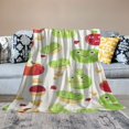 thumbnail image 2 of Orinice Cute Frog Face Blanket Bakery Reptile Frog Sweet Dessert Banana Ice Cream Cake Jam Bread Gift Blanket Ladies Soft Flannel Blanket Bed Sofa Sofa, 2 of 6