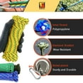thumbnail image 5 of Wellmax Diamond Braided Polypropylene Rope with UV Treatment and Weather Resistant, 4 Pack 3/16 inch x 50ft Multi-Color and 8 Bonus Spring Links, 5 of 9