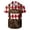 Green, variant on Men's Oktoberfest Themed Lederhosen Print Shirt, Plaid Short Sleeve Button Down Shirt