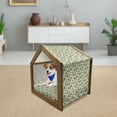 thumbnail image 3 of Vine Pet House, Vineyard Pattern with Bunch of Grapes and Vine Leaves Print on Silhouette Background, Outdoor & Indoor Portable Dog Kennel with Pillow and Cover, 5 Sizes, Multicolor, by Ambesonne, 3 of 5