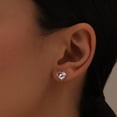 thumbnail image 4 of LeCalla 925 Sterling Silver Heart Shape Mom Son Stud Earrings, 4 of 7