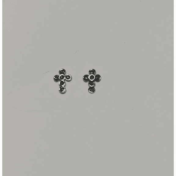 Modlines .925 Sterling Silver Cross Earring Set Montana Blue