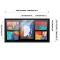 thumbnail image 3 of Black Finish Collage Frame - Black Mat, Holds Five Photos - 8x10 & 5x7 , UV Acrylic, Wall Hanging, 3 of 8