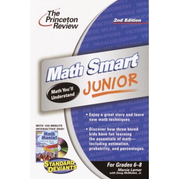 Pre-Owned Math Smart Junior w/DVD (Smart Juniors Grades 6 to 8) (Paperback) 0375763600 9780375763601
