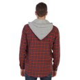 thumbnail image 3 of Gioberti Men's Removable Hoodie Plaid Checkered Flannel Button Down Shirt, 3 of 4