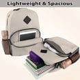 thumbnail image 6 of Trailmaker 17" Backpack – Reflective School Backpack with Padded Straps, Water Bottle Pockets for Kids & Adults, School Travel Camp (Khaki), 6 of 11