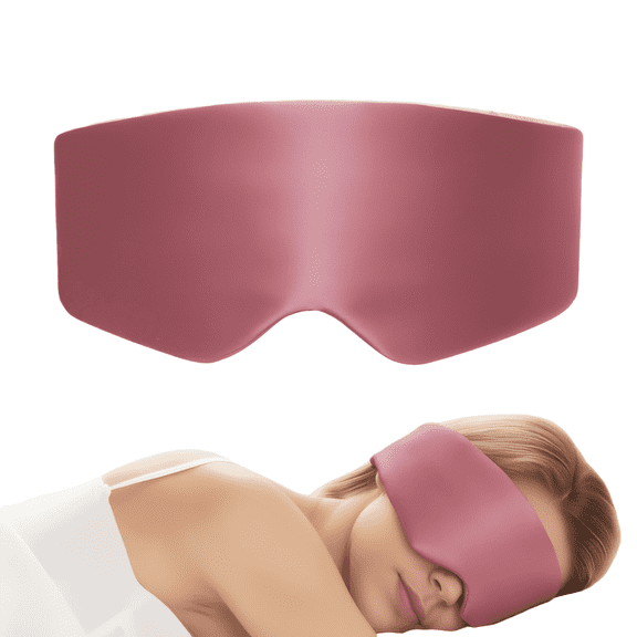 FACEMOON Silk Sleep Eye Mask, 22 Momme Mulberry Silk, Full‑Coverage Blackout Design, Pressure‑Free Fit for Side Sleepers, Travel and Naps