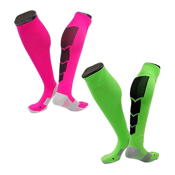 Lovely Annie Big Girl's 1 Pair High Crew Athletic Sports Socks Size L/XL XL0028-04Red w/ Black Strip