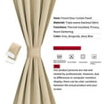 thumbnail image 2 of Elegant Blackout Curtains Rod Pocket Sliding Door Drapes Khaki W25" x L40", 2 of 8