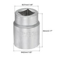 thumbnail image 2 of Unique Bargains 3/4 Inch Square Drive 12 Point 30mm Standard Impact Socket Alloy Steel, 2 of 5